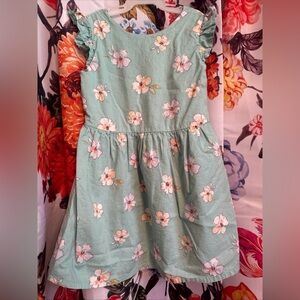 OshKosh B'gosh Girls Toddler Teal Floral Dress
